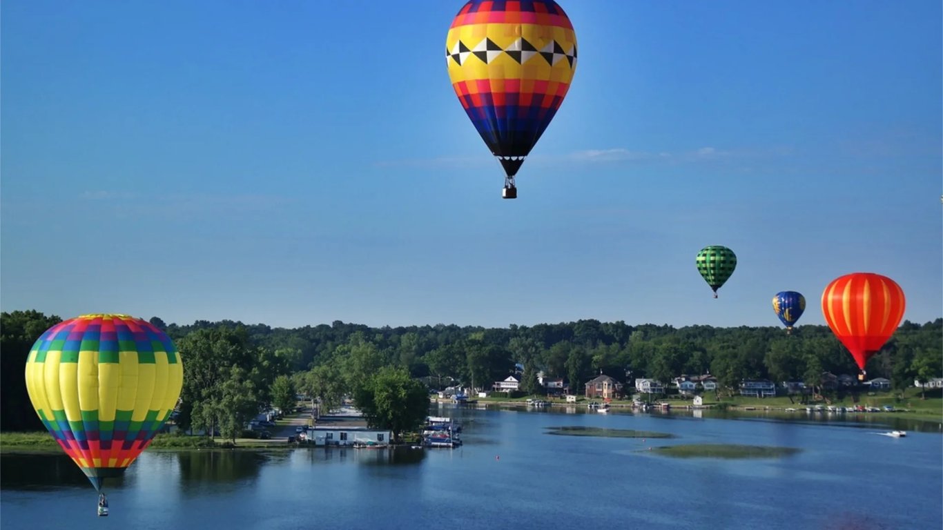 Hot air balloons in the sky