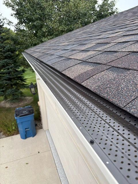 Stainless steel leaf guard installation
