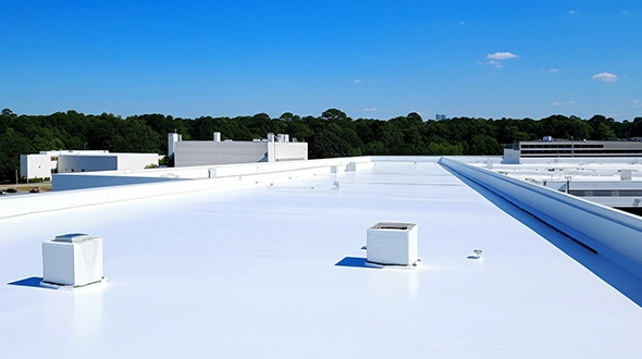 TPO flat roof replacement installation