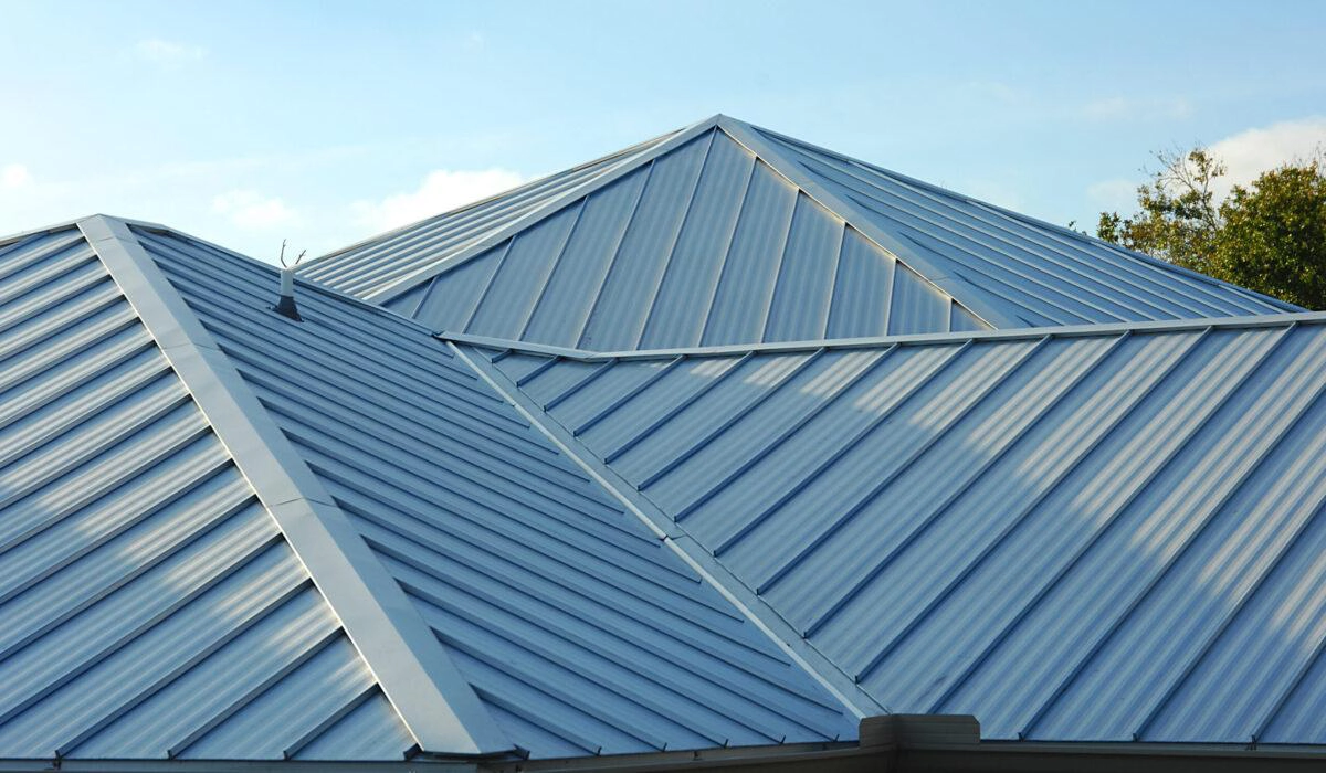 Standing seam metal roofing installation